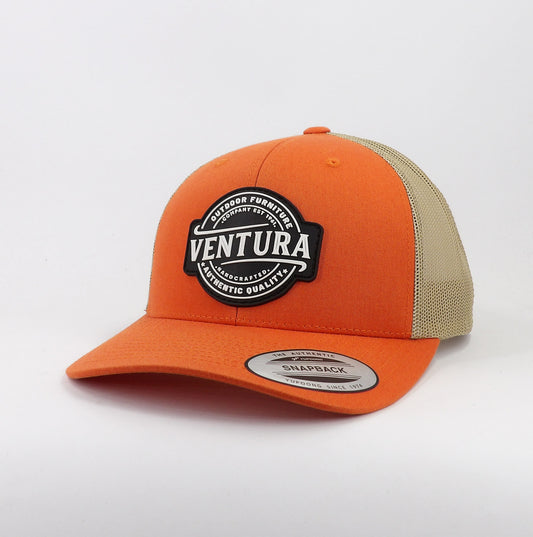 casquette Flexfit 6606T ructic orange-khaki   Ecusson PVC outdoor furniture