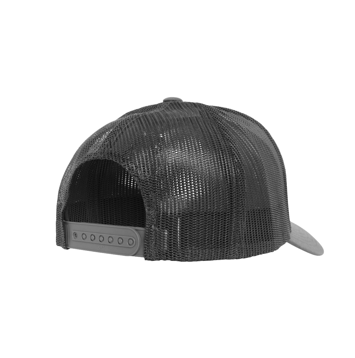 Casquette trucker ventura studio avec face avant blanche et arriére filet noir écusson PVC Ventura outdoor details arriére